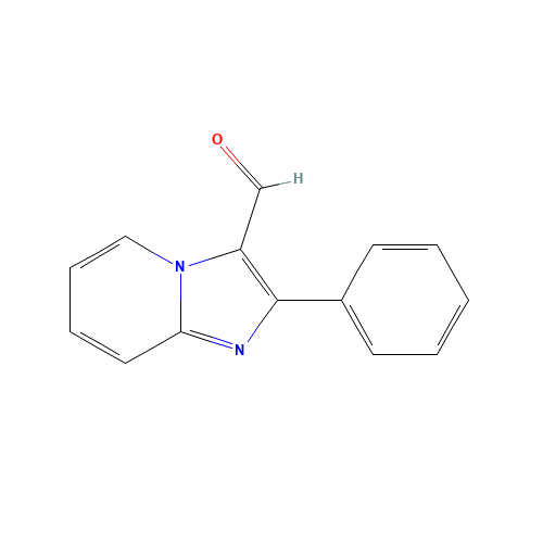 2-PHENYL-IMIDAZO[1,2-A]PYRIDINE-3-CARBALDEHYDE (CAS: 3672-39-7) - Chemical Structure and Molecular Formula 