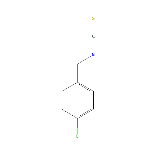 4-CHLOROBENZYL ISOTHIOCYANATE (CAS: 3694-45-9) - Chemical Structure and Molecular Formula 