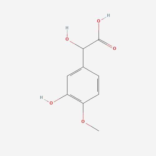 DL-4-HYDROXY-3-METHOXYMANDELIC ACID (CAS: 3695-24-7) - Chemical Structure and Molecular Formula 