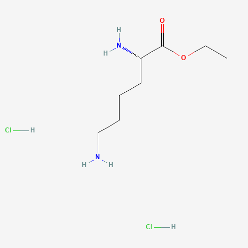 Ethyl 2,6-diaminohexanoate dihydrochloride (CAS: 3844-53-9) - Chemical Structure and Molecular Formula 