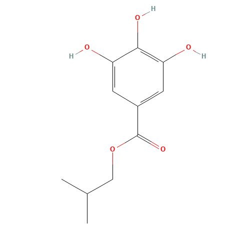 ISOBUTYL GALLATE (CAS: 3856-05-1) - Chemical Structure and Molecular Formula 