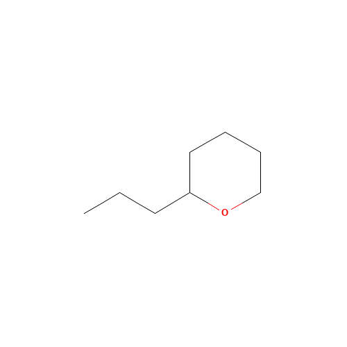 2-N-PROPYLTETRAHYDROPYRAN (CAS: 3857-17-8) - Chemical Structure and Molecular Formula 