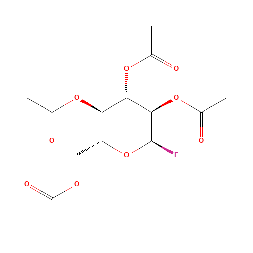 2,3,4,6-TETRA-O-ACETYL-ALPHA-D-GLUCOPYRANOSYL FLUORIDE (CAS: 3934-29-0) - Chemical Structure and Molecular Formula 