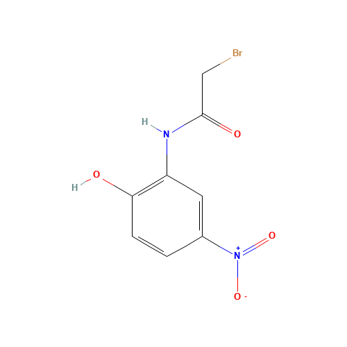 2-BROMOACETAMIDO-4-NITROPHENOL (CAS: 3947-58-8) - Chemical Structure and Molecular Formula 