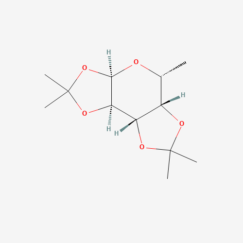 1,2,3,4-DI-O-ISOPROPYLIDENE-ALPHA-D-FUCOPYRANOSE (CAS: 4026-27-1) - Chemical Structure and Molecular Formula 