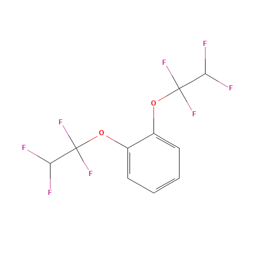 1,2-BIS(1,1,2,2-TETRAFLUOROETHOXY)BENZENE (CAS: 4063-48-3) - Chemical Structure and Molecular Formula 