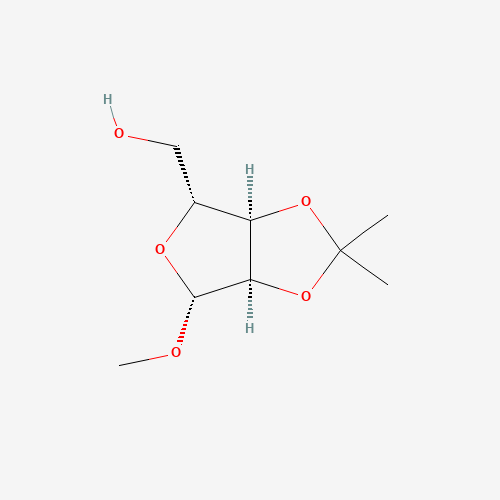 Methyl-2,3-O-isopropylidene-beta-D-ribofuranoside (CAS: 4099-85-8) - Chemical Structure and Molecular Formula 
