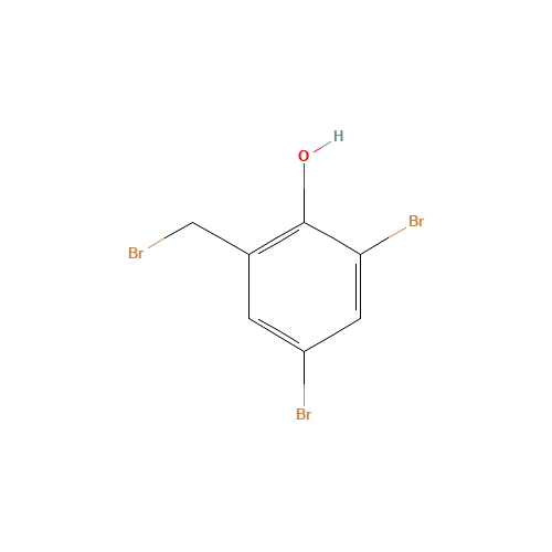 ALPHA,3,5-TRIBROMO-2-HYDROXYTOLUENE (CAS: 4186-54-3) - Chemical Structure and Molecular Formula 