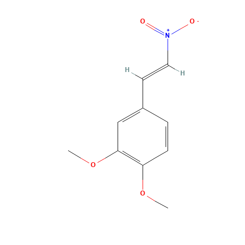 3,4-DIMETHOXY-B-NITROSTYRENE (CAS: 4230-93-7) - Chemical Structure and Molecular Formula 