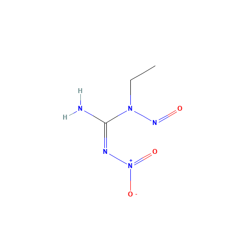 N-ETHYL-N'-NITRO-N-NITROSOGUANIDINE (CAS: 4245-77-6) - Chemical Structure and Molecular Formula 