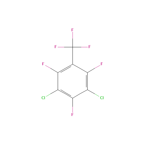 3,5-DICHLORO-2,4,6-TRIFLUOROBENZOTRIFLUORIDE (CAS: 4284-10-0) - Chemical Structure and Molecular Formula 