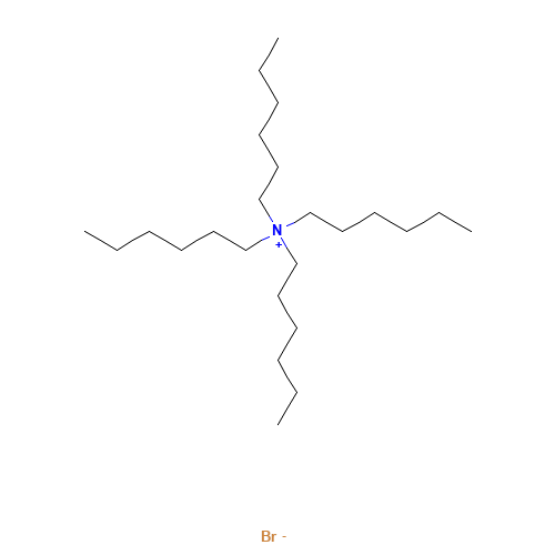 TETRA-N-HEXYLAMMONIUM BROMIDE (CAS: 4328-13-6) - Chemical Structure and Molecular Formula 