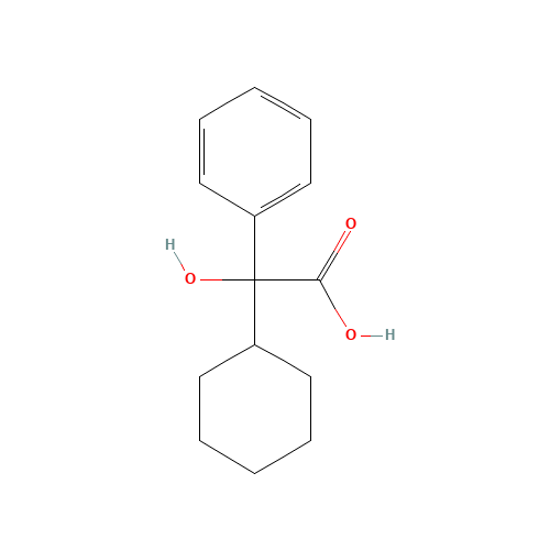 2-Cyclohexylmandelic acid (CAS: 4335-77-7) - Chemical Structure and Molecular Formula 