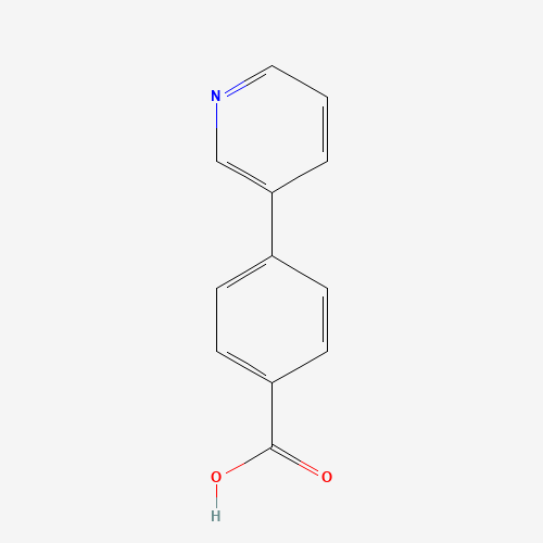 4-PYRIDIN-3-YL-BENZOIC ACID (CAS: 4385-75-5) - Chemical Structure and Molecular Formula 