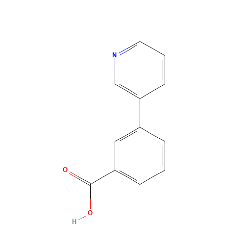 3-(3-PYRIDINYL)BENZOIC ACID (CAS: 4385-77-7) - Chemical Structure and Molecular Formula 
