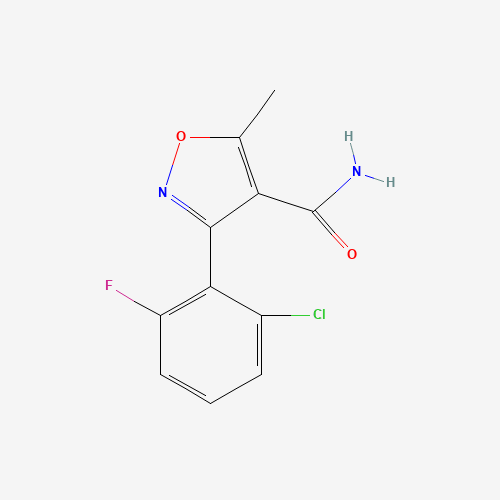 3-(2-CHLORO-6-FLUOROPHENYL)-5-METHYLISOXAZOLE-4-CARBOXAMIDE (CAS: 4415-11-6) - Chemical Structure and Molecular Formula 