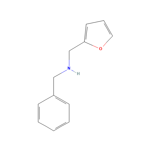 BENZYL-FURAN-2-YLMETHYL-AMINE (CAS: 4439-53-6) - Chemical Structure and Molecular Formula 
