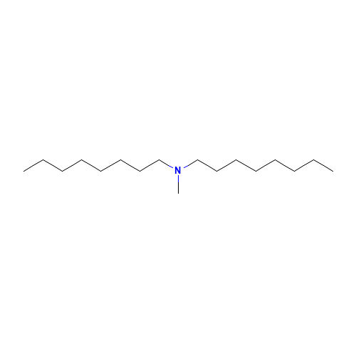 N-Methyldioctylamine (CAS: 4455-26-9) - Chemical Structure and Molecular Formula 