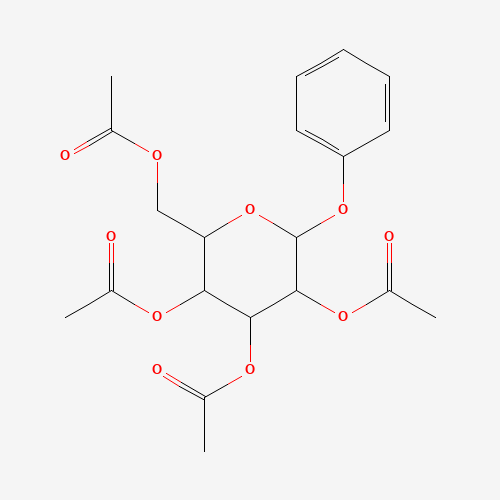 PHENYL-2,3,4,6-TETRA-O-ACETYL-BETA-D-GLUCOPYRANOSIDE (CAS: 4468-72-8) - Chemical Structure and Molecular Formula 