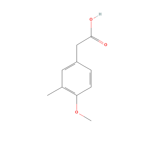 4-METHOXY-3-METHYLPHENYLACETIC ACID (CAS: 4513-73-9) - Chemical Structure and Molecular Formula 