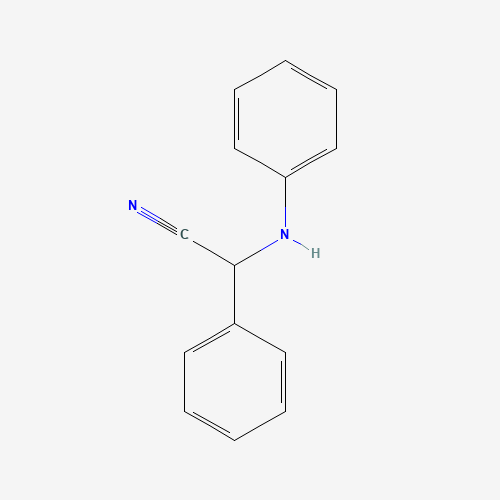 PHENYL-PHENYLAMINO-ACETONITRILE (CAS: 4553-59-7) - Chemical Structure and Molecular Formula 