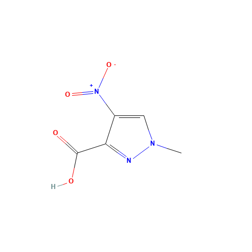 1-METHYL-4-NITRO-1H-PYRAZOLE-3-CARBOXYLIC ACID (CAS: 4598-86-1) - Chemical Structure and Molecular Formula 