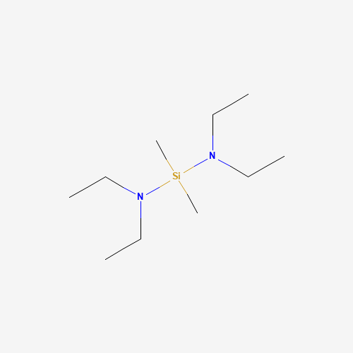 BIS(DIETHYLAMINO)DIMETHYLSILANE (CAS: 4669-59-4) - Chemical Structure and Molecular Formula 