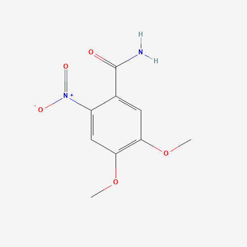 3,4-DIMETHOXY-6-NITROBENZAMIDE (CAS: 4959-60-8) - Chemical Structure and Molecular Formula 