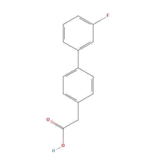 (3'-FLUORO-BIPHENYL-4-YL)-ACETIC ACID (CAS: 5002-38-0) - Chemical Structure and Molecular Formula 