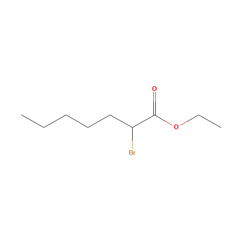 Ethyl 2-bromoheptanoate (CAS: 5333-88-0) - Chemical Structure and Molecular Formula 