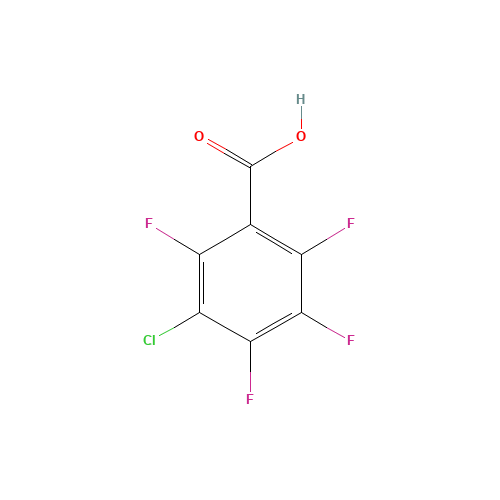3-CHLORO-2,4,5,6-TETRAFLUOROBENZOIC ACID (CAS: 5360-81-6) - Chemical Structure and Molecular Formula 
