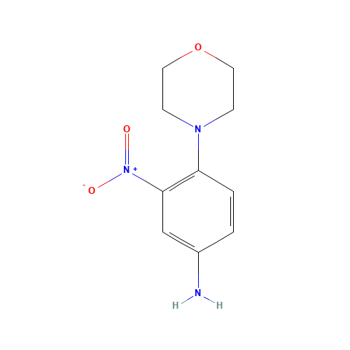 4-MORPHOLINYL-3-NITROANILINE (CAS: 5367-65-7) - Chemical Structure and Molecular Formula 