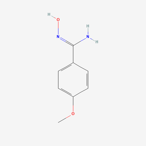 N'-Hydroxy-4-methoxybenzenecarboximidamide (CAS: 5373-87-5) - Chemical Structure and Molecular Formula 
