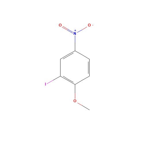 2-Iodo-4-nitroanisole (CAS: 5399-03-1) - Chemical Structure and Molecular Formula 