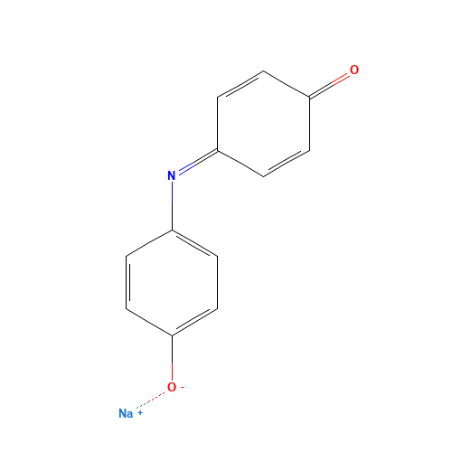INDOPHENOL SODIUM SALT (CAS: 5418-32-6) - Chemical Structure and Molecular Formula 