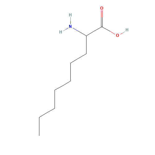 2-AMINONONANOIC ACID (CAS: 5440-35-7) - Chemical Structure and Molecular Formula 