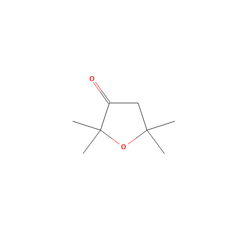 2,2,5,5-TETRAMETHYLTETRAHYDROFURAN-3-ONE (CAS: 5455-94-7) - Chemical Structure and Molecular Formula 