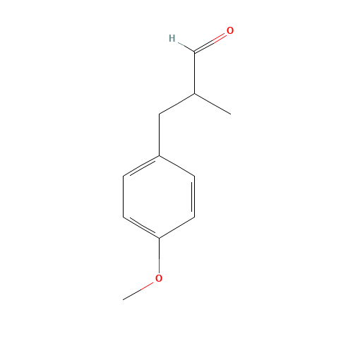 2-METHYL-3-(PARA-METHOXY PHENYL)-PROPANAL (CAS: 5462-06-6) - Chemical Structure and Molecular Formula 