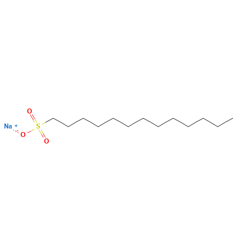 1-TRIDECANESULFONIC ACID SODIUM SALT (CAS: 5802-89-1) - Chemical Structure and Molecular Formula 