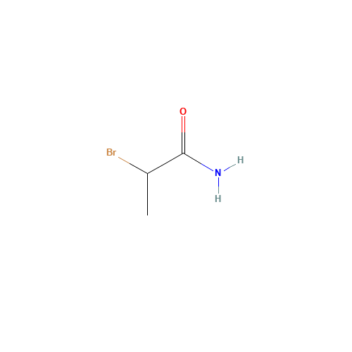 2-BROMOPROPIONAMIDE (CAS: 5875-25-2) - Chemical Structure and Molecular Formula 