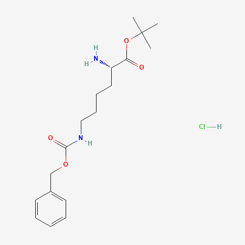 H-LYS(Z)-OTBU HCL (CAS: 5978-22-3) - Chemical Structure and Molecular Formula 