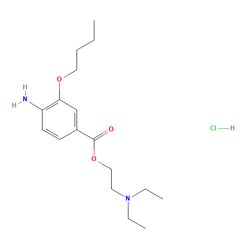 Oxybuprocaine hydrochloride (CAS: 5987-82-6) - Chemical Structure and Molecular Formula 