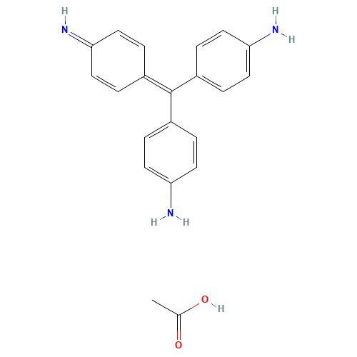 PARAROSANILINE ACETATE (CAS: 6035-94-5) - Chemical Structure and Molecular Formula 