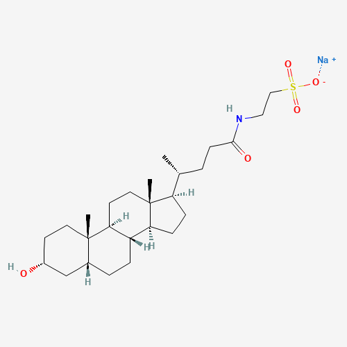 TAUROLITHOCHOLIC ACID SODIUM SALT (CAS: 6042-32-6) - Chemical Structure and Molecular Formula 
