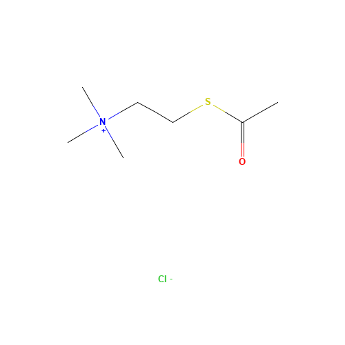ACETYLTHIOCHOLINE CHLORIDE (CAS: 6050-81-3) - Chemical Structure and Molecular Formula 