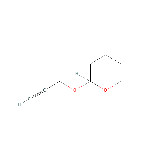TETRAHYDRO-2-(2-PROPYNYLOXY)-2H-PYRAN (CAS: 6089-04-9) - Chemical Structure and Molecular Formula 