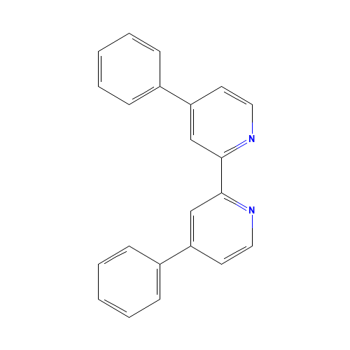 4,4'-DIPHENYL-2,2'-BIPYRIDINE (CAS: 6153-92-0) - Chemical Structure and Molecular Formula 