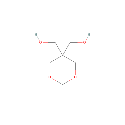 1,3-DIOXANE-5,5-DIMETHANOL (CAS: 6228-25-7) - Chemical Structure and Molecular Formula 