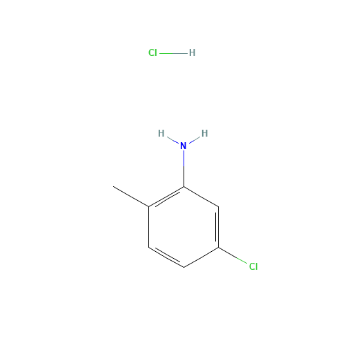2-AMINO-4-CHLOROTOLUENE HYDROCHLORIDE (CAS: 6259-42-3) - Chemical Structure and Molecular Formula 