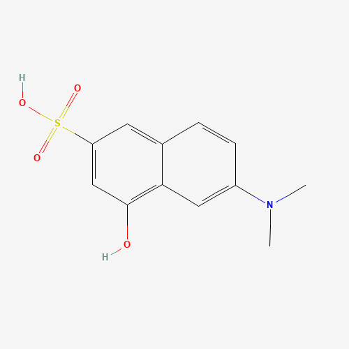 6-DIMETHYLAMINO-4-HYDROXY-2-NAPHTHALENESULFONIC ACID (CAS: 6259-50-3) - Chemical Structure and Molecular Formula 
